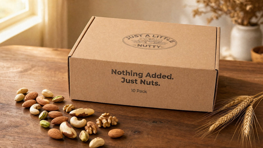 Just a Little Nutty corporate gift box of ten five-nut packs