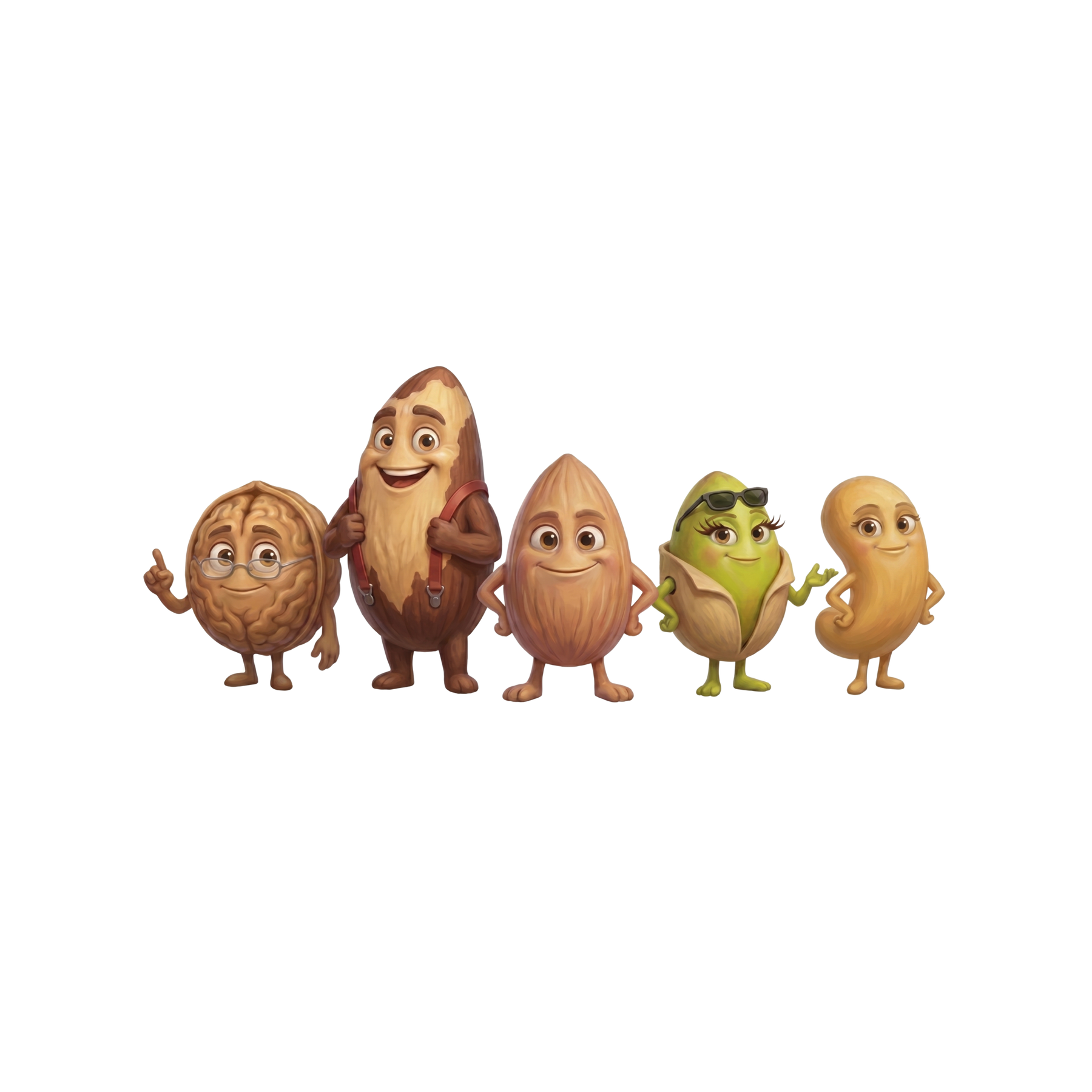 The five nut characters